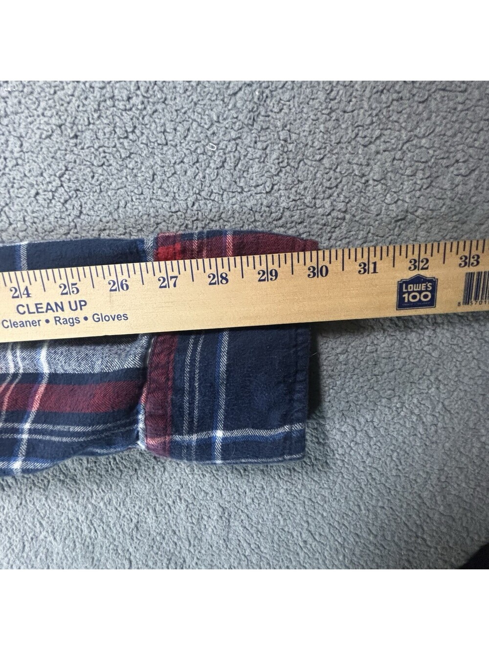 Abercrombie & Fitch Flannel Shirt Men XXL Muscle Fit Plaid Navy Red White Moose - Picture 7 of 9